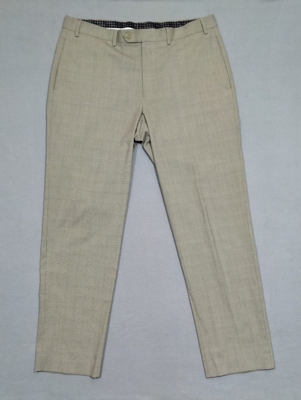 Lauren Ralph Lauren Dress Pants Mens Size 36x32 Beige Flat Front Cuffed Trousers